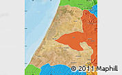 Satellite Map of Kenitra, political outside