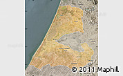 Satellite Map of Kenitra, semi-desaturated