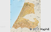 Satellite Map of Kenitra, shaded relief outside