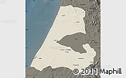 Shaded Relief Map of Kenitra, darken