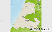 Shaded Relief Map of Kenitra, physical outside