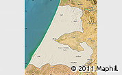 Shaded Relief Map of Kenitra, satellite outside