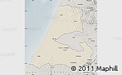 Shaded Relief Map of Kenitra, semi-desaturated