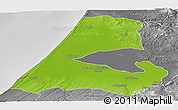 Physical Panoramic Map of Kenitra, desaturated