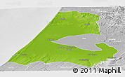 Physical Panoramic Map of Kenitra, lighten, desaturated