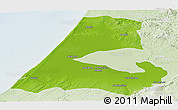 Physical Panoramic Map of Kenitra, lighten