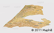 Satellite Panoramic Map of Kenitra, cropped outside