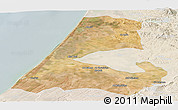 Satellite Panoramic Map of Kenitra, lighten