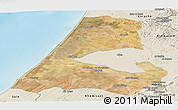 Satellite Panoramic Map of Kenitra, shaded relief outside
