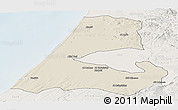 Shaded Relief Panoramic Map of Kenitra, lighten