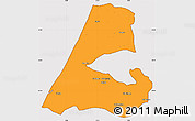Political Simple Map of Kenitra, cropped outside