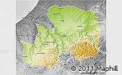 Physical 3D Map of Khemisset, desaturated