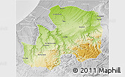 Physical 3D Map of Khemisset, lighten, desaturated
