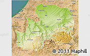 Physical 3D Map of Khemisset, satellite outside