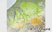 Physical 3D Map of Khemisset, semi-desaturated