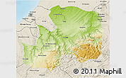 Physical 3D Map of Khemisset, shaded relief outside