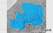 Political 3D Map of Khemisset, desaturated