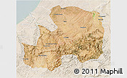 Satellite 3D Map of Khemisset, lighten