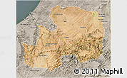 Satellite 3D Map of Khemisset, semi-desaturated