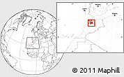 Blank Location Map of Khemisset, within the entire country