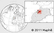 Blank Location Map of Khemisset, highlighted country