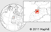 Blank Location Map of Khemisset, highlighted parent region