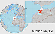 Gray Location Map of Khemisset, highlighted parent region