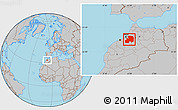 Gray Location Map of Khemisset