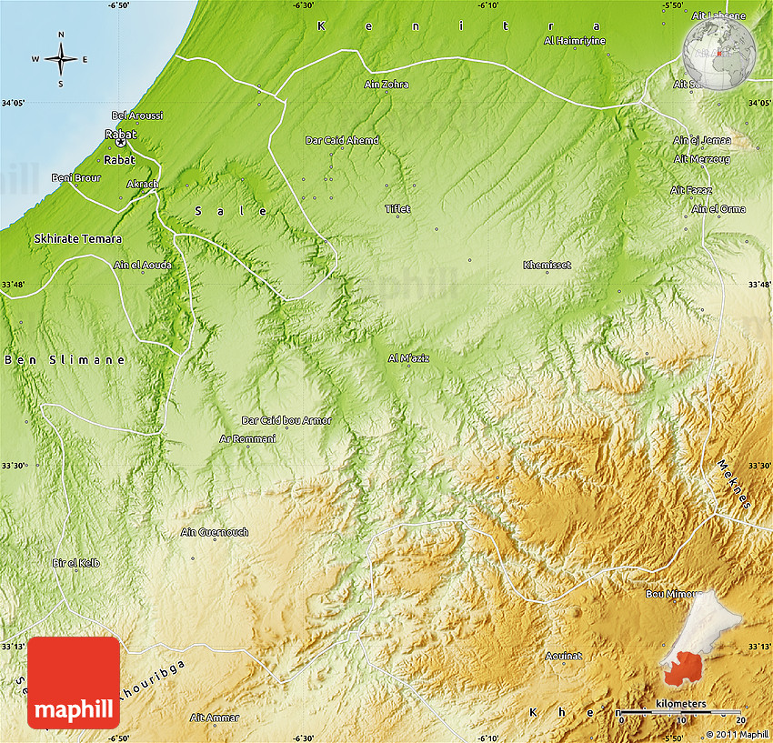 Physical Map of Khemisset