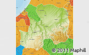 Physical Map of Khemisset, political outside