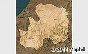 Satellite Map of Khemisset, darken