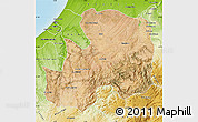 Satellite Map of Khemisset, physical outside