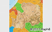 Satellite Map of Khemisset, political outside