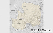 Shaded Relief Map of Khemisset, desaturated