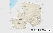 Shaded Relief Map of Khemisset, single color outside
