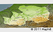 Physical Panoramic Map of Khemisset, darken