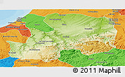 Physical Panoramic Map of Khemisset, political outside