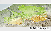 Physical Panoramic Map of Khemisset, semi-desaturated