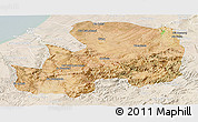 Satellite Panoramic Map of Khemisset, lighten