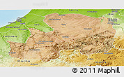 Satellite Panoramic Map of Khemisset, physical outside