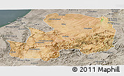 Satellite Panoramic Map of Khemisset, semi-desaturated