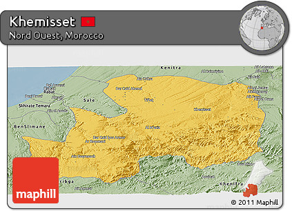 Savanna Style Panoramic Map of Khemisset