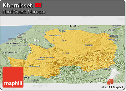 Savanna Style Panoramic Map of Khemisset