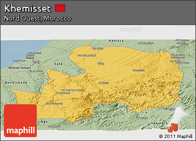 Savanna Style Panoramic Map of Khemisset