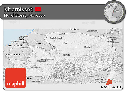 Silver Style Panoramic Map of Khemisset