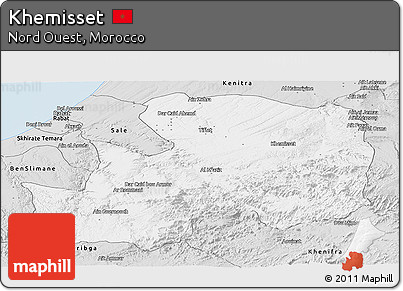 Silver Style Panoramic Map of Khemisset
