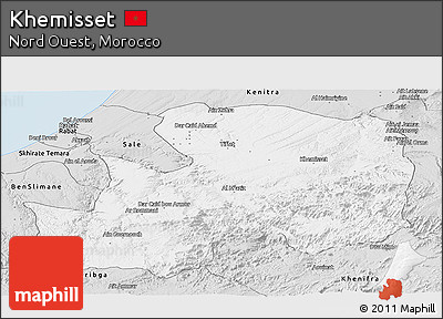 Silver Style Panoramic Map of Khemisset