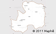 Classic Style Simple Map of Khemisset, cropped outside