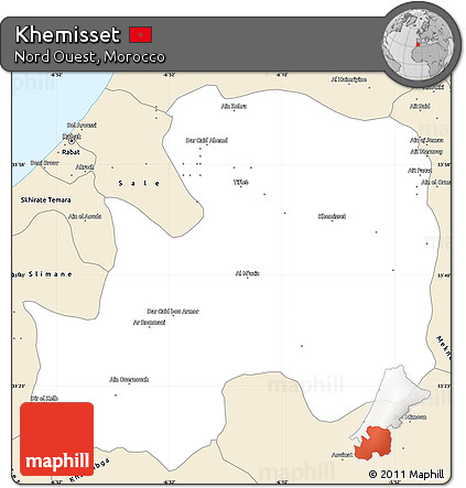 Classic Style Simple Map of Khemisset