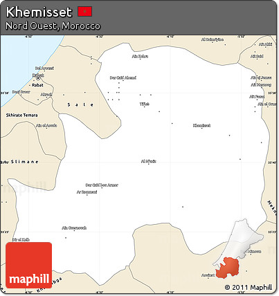 Classic Style Simple Map of Khemisset